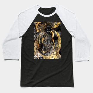Golden Black Goddess Baseball T-Shirt